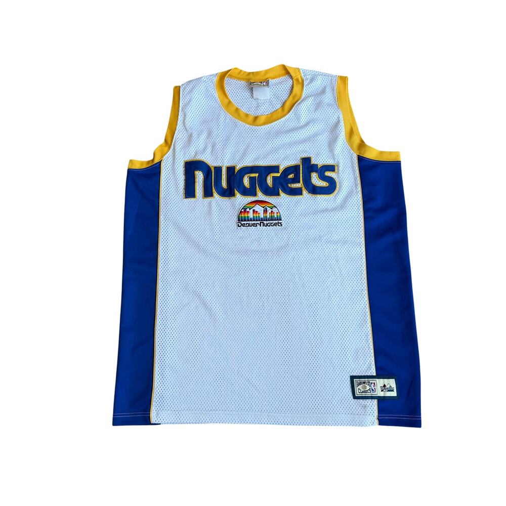 Vintage Majestic Denver Nuggets Jersey Mens 2XL Hardwood Classics